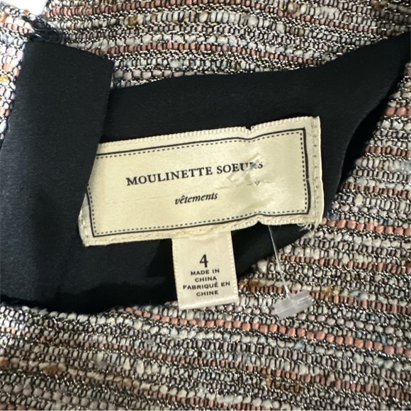 NWOT - Moulinette Soeurs Shimmer Tweed Hourglass Sheath Dress - size 4 - Picture 4 of 5